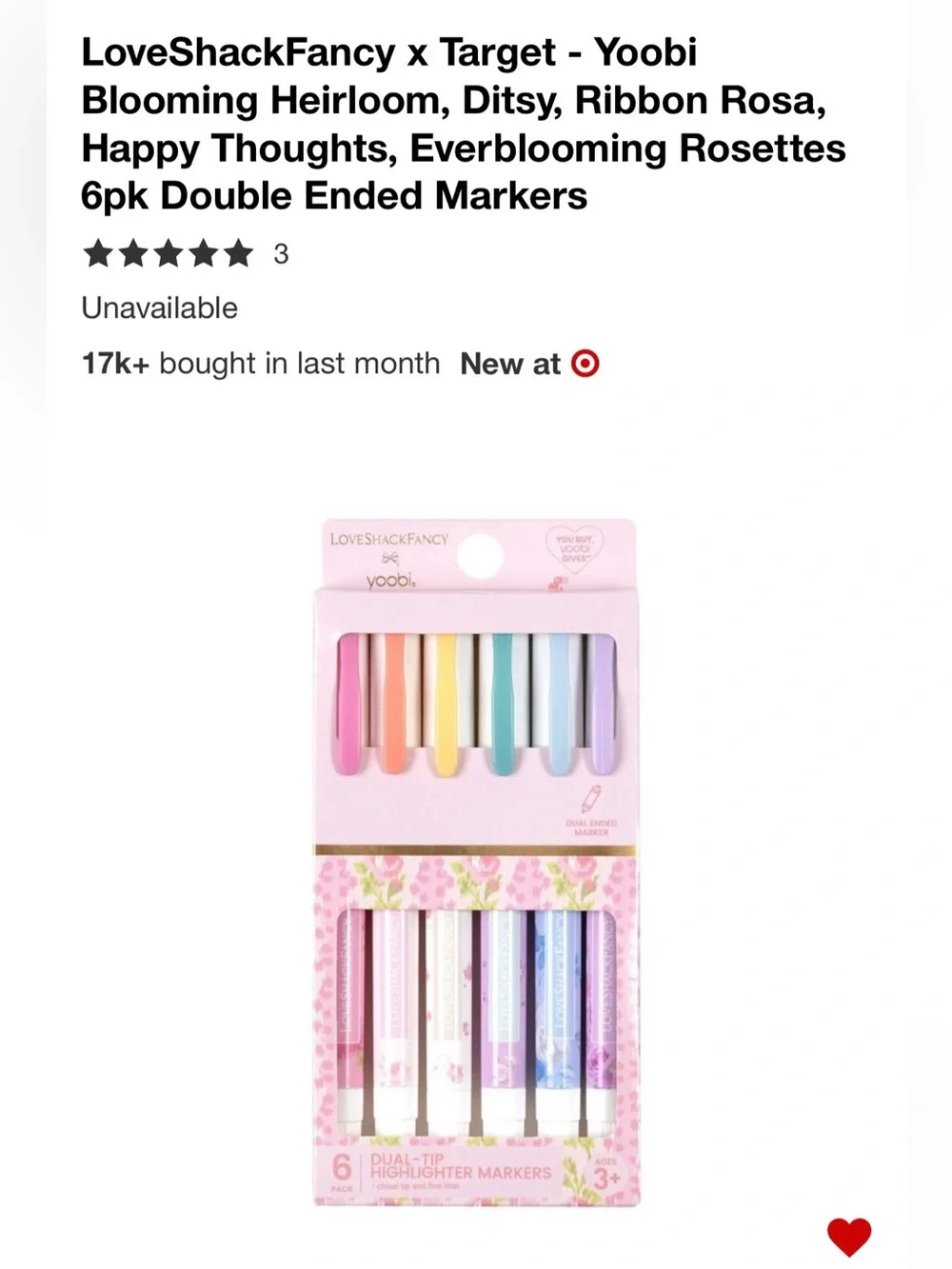 LOVESHACKFANCY x TARGET MARKER SET